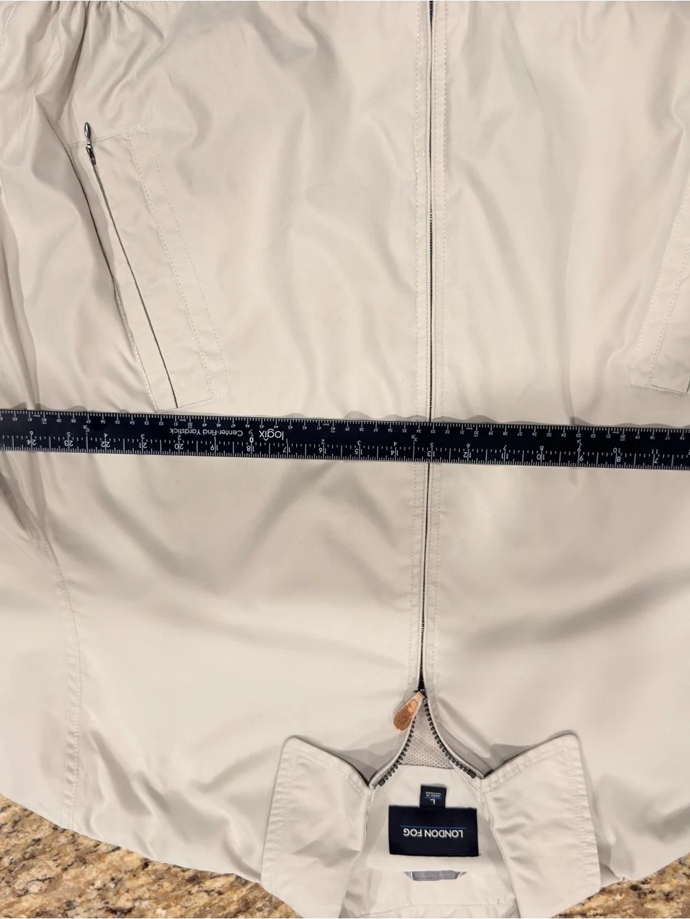 London Fog Men’s Cream Lightweight Blouson Harrington Jacket Size L